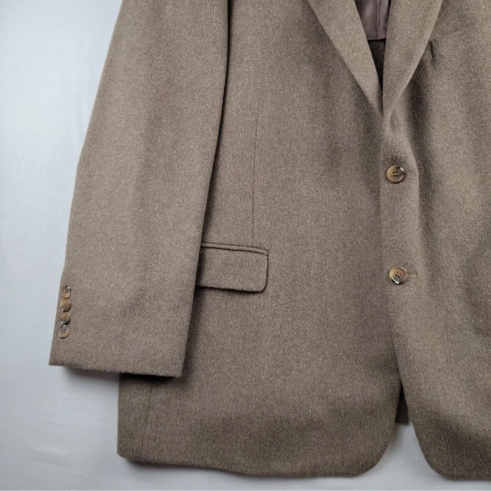 Turnbury 50R 100% Camel Hair Sport Coat Blazer Brown 2 Button Mens Jacket